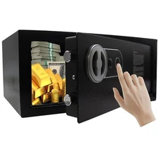 	0.6 Cubic Feet  Fingerprint And Key Security Safe Lock Box Steel Digital Depos	