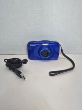 Nikon Coolpix S33 Waterproof Digital Camera - Blue - Used - Good Condition