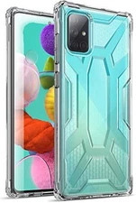 Rugged Hybrid Protective Bumper Case for Samsung Galaxy A51 4G Clear