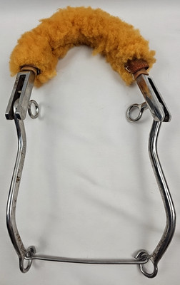 Vintage Hackamore Mechanical Genuine Fleece & Rubber Covered Chain 8'' Shanks