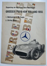 Poster Mercedes 1955 original victory poster Grand Prix Holland Fangio Moss