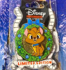 🍬 Disney DSSH Christmas Holiday Cat Wreaths Oliver and Company Oliver LE400 Pin