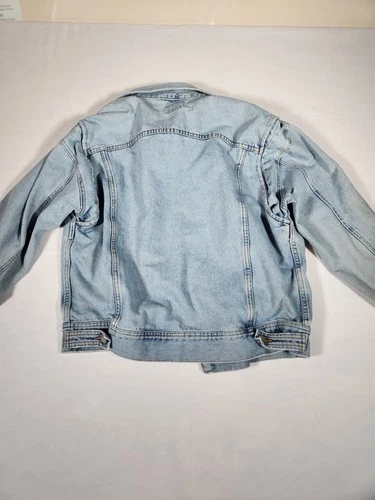 Calvin Klein Jeans Denim Trucker Jacket Light Wash Vintage Style XXL 2XL image 3
