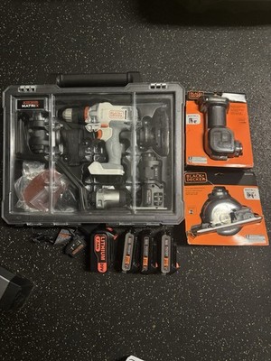 BLACK+DECKER 20V MAX MATRIX Cordless Combo Kit, 6-Tool, - BDCDMT1206KITWC Lot