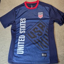 U.S. Soccer Federation USMNT Adult Game Day Soccer Poly Shirt Sz Med. Limited