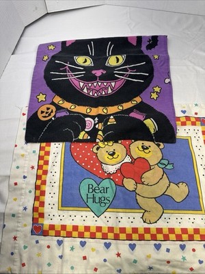 Vtg Halloween /Bear Hugs Pillowcases Garvin greetings And Franco