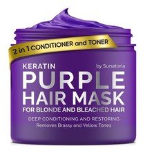 Keratin Purple Hair Mask - Repair  Treatment For Bleached, Brassy Hair