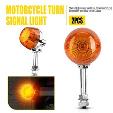 Motorcycle LED Turn Signal Blinker Lamps Light For Universal 10mm Hole Fairing X