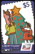 4x $5. Christmas (Collectors Series) Exp. 8/1/97. Set of 4. USED Smart Card