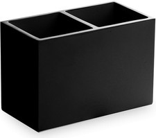 Multi-Purpose 2 Compartment Organizer - Elegant Makeup Brush  Toothbrush Holder