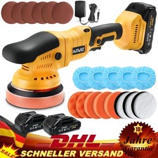 AUTIWOZ 21V Akku Poliermaschine Auto Exzenter Polierer Polierset 125mm Polierpad