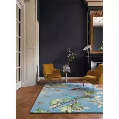 Share Similar Items Sponsored See all  Hummingbird Blue Silk and Wool Area Rug M