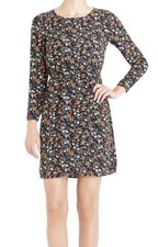 J Crew Mercentile Black Floral Dress, Size 2