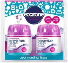 EcoZone Forever Flush Purple Toilet Blocks, Eco-Friendly Cistern Cleaner &