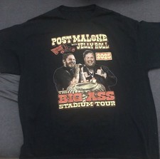 Post Malone  Jelly Roll 2XL Shirt, Big Ass Stadium Tour Tee, Concert Merch 2025