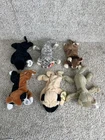Lot of 6 Vintage Ty Beanie Babies Collection Stuffed Animal Toy Plushies