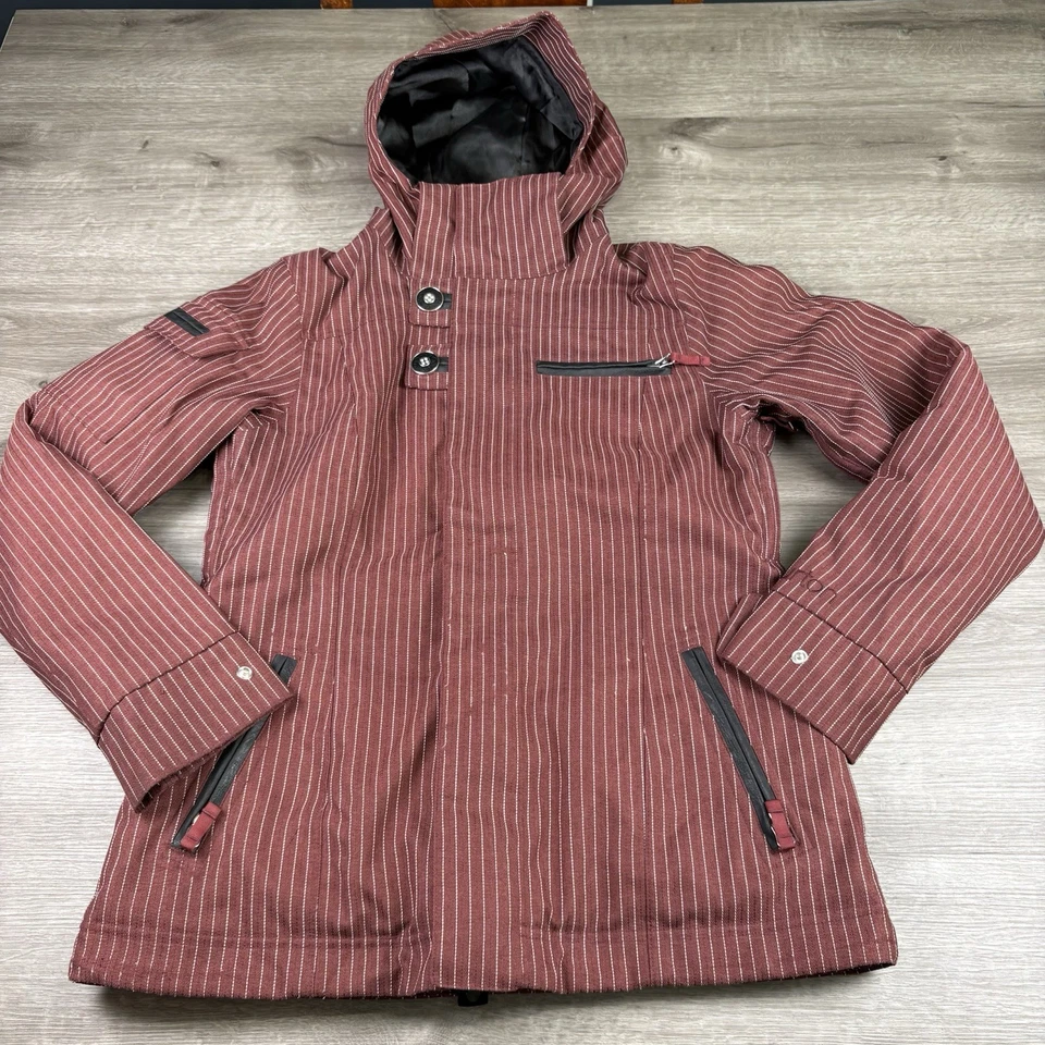 Jaqueta Burton Feminina Média Vermelha Listras Secas Casaco de Snowboard Fazendo Magia 77 - Imagem 2 de 4