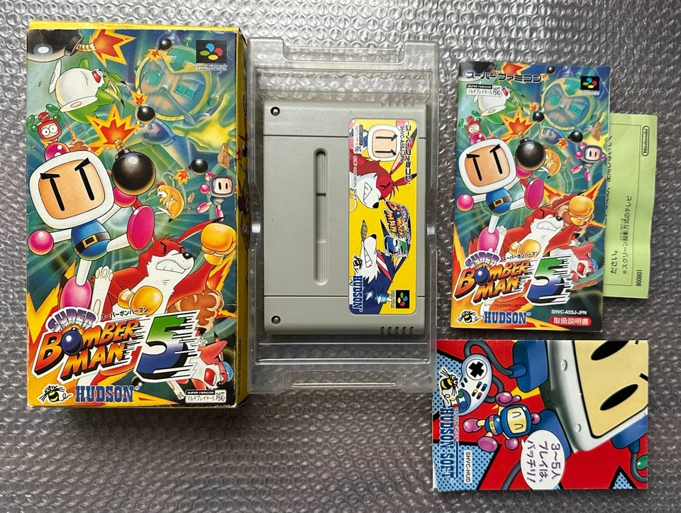 SUPER BOMBERMAN 5 SUPER FAMICOM (SFC) NTSC-JAPAN (COMPLETE - GOOD CONDITION OVER, photo 1 sur 5