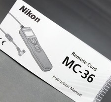 NIKON MC-36 Remote Cord INSTRUCTION MANUAL