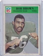 1966 Philadelphia Football #134 Bob Brown - Philadelphia Eagles RC