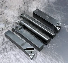 LOT OF 5 INDEXABLE TURNING TOOL HOLDERS & BORING BARS - CHECK DESCRIPTION