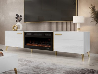 TV-Lowboard Rember 2D EF mit Kamin Fernsehschrank Fernsehtisch Kollektion M24