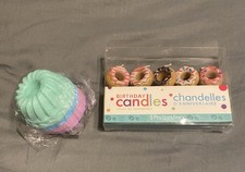NIB Mini Cute Donut Candles, Donut Molds Birthday *GREAT STOCKING STUFFER!*