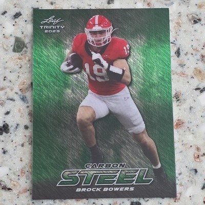 2023 Leaf Trinity Carbon Steel Brock Bowers S-14 Georgia Bulldogs Serial #/5