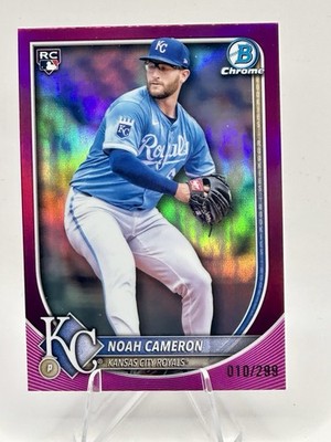 2025 Bowman Chrome Noah Cameron /299 * True Fuchsia * Refractor Rookie 010/299