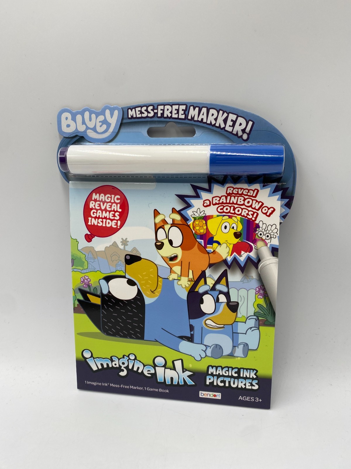Bluey Imagine ink Colouring Book with 1 Mess Free Marker USA Import