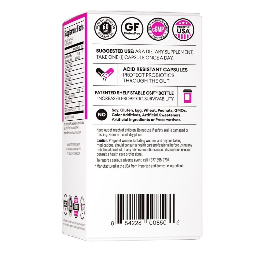 Physician's Choice Women's Probiotic 6 Diverse Strains 50 Billion CFUs (30 Caps)