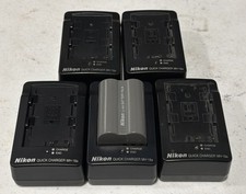 LOT Of 5 Genuine Original Nikon MH-18a Quick Charger w/ 1x EN-EL3E Battery
