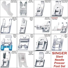 SINGER Slant Needle Snap-O-Matic Presser Foot Set Fits All Slant Needle Machines