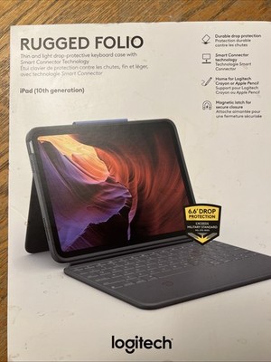 LOGITECH RUGGED FOLIO IPAD 10TH GENERATION KEYBOARD CASE & A16 Smart Graphite