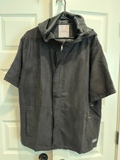 Profound Aesthetic Mens XL Black Zip-Front Sh...