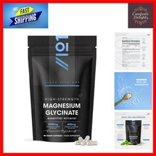 Magnesium Glycinate 2000mg – 400mg Elemental Chelated Magnesium – 90 Capsule... 0.56 per thousand milligrams