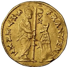 GOLD Italy Venice 1554-1556 AD Francesco Venier Zecchino Ducat Jesus Coin NGC AU