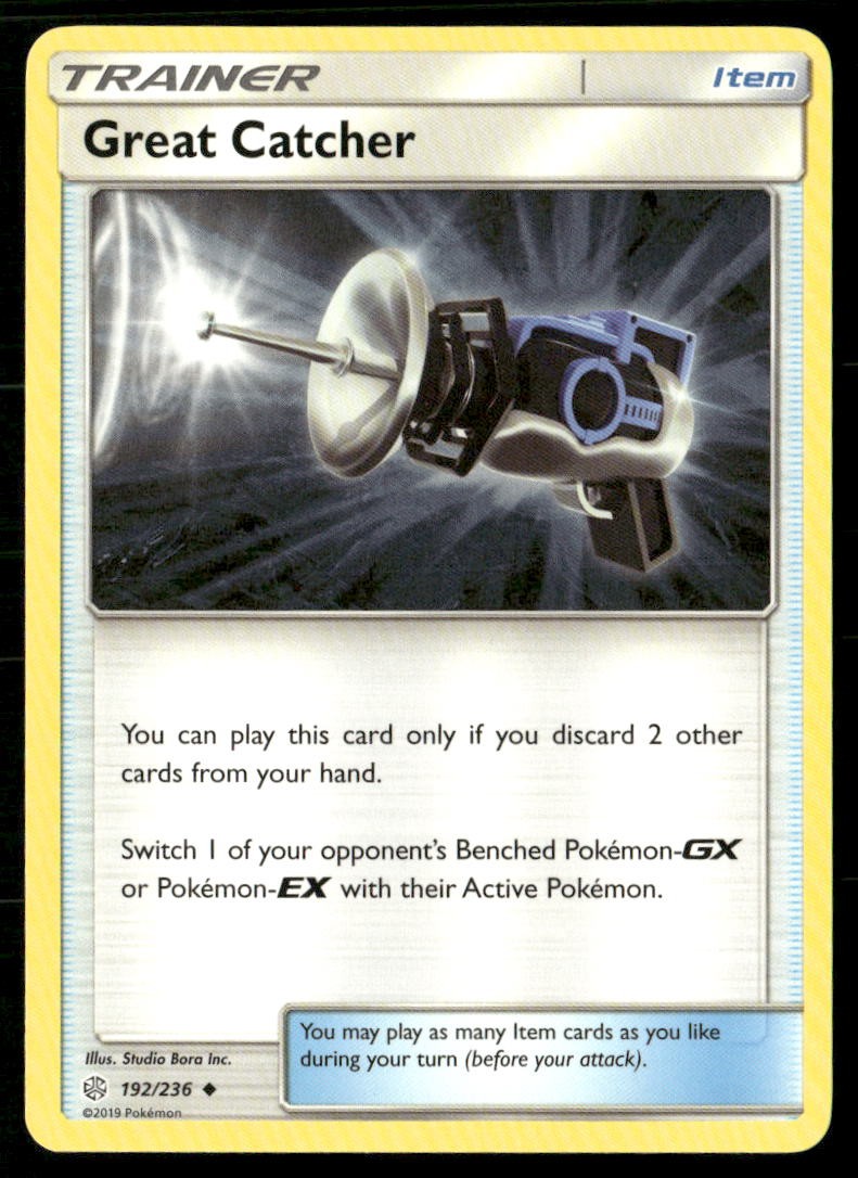 Great Catcher 192/236 Uncommon Cosmic Eclipse Pokemon Near Mint