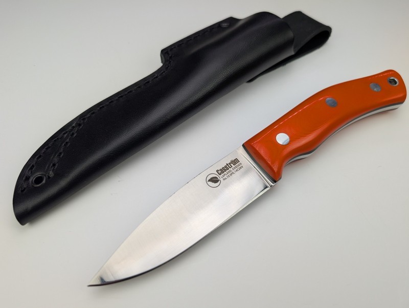 Casstrom No 10 SFK Knife Orange G10 Handle 14C28N Stainless Blade Sweden Made