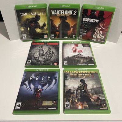 Lot Of 7 Xbox One Games - Wolfenstein / Wasteland / Dark Souls / Dead Rising