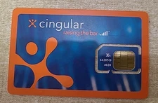 Vintage Cingular Wireless 3G SIM Card Featuring Jack Logo DrkBlu LAST TWO EVR 🍉