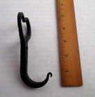Hand Forged Iron Heart Shaped Hook @ 4 Inches Never Used Hole for Hanging Rustic — photo 1