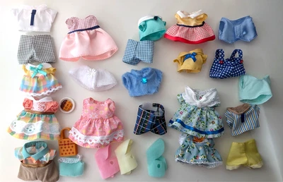 (New) Calico Critters / Sylvanian Families Cat, Husky, Mouse Clothing Lot