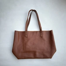 Tecovas Women's Fawn Bovine Brown Bourbon Tote Leather Handmade Shopper Bag
