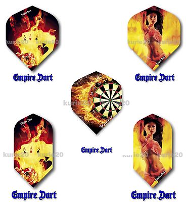 Empire Dart Flights (5Sets/15Stk.) , 5 verschiedene Motive Girl, Flamme