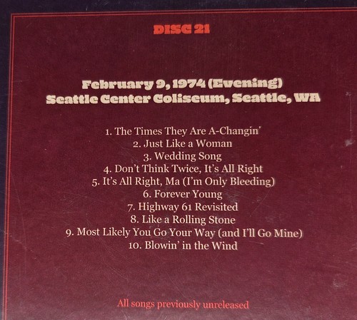 Bob Dylan and the Band — The 1974 Live Recordings Individual CDs AUSWAHL - Bild 18 von 24
