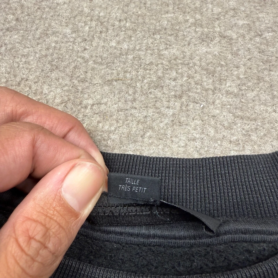 Suéter Alexander Wang Mujer Talla XS Negro Cuadrado Corte Corto Sudadera Damas Foto 3 de 4