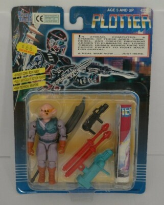 SELTENE FUN TECH NEW RAY TOYS PLOTTER BOOTLEG FIGUR #42002 VERSIEGELT AUF KARTE