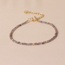 Smoky Quartz Stone Bracelet Natural Gemstone Healing Dainty Bracelet Women Gifts