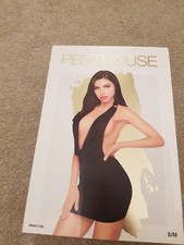 Women Black Mini Dress and thong